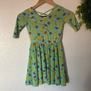 Dot Dot Smile Green Floral/Sunshine Dress Size 5/6
